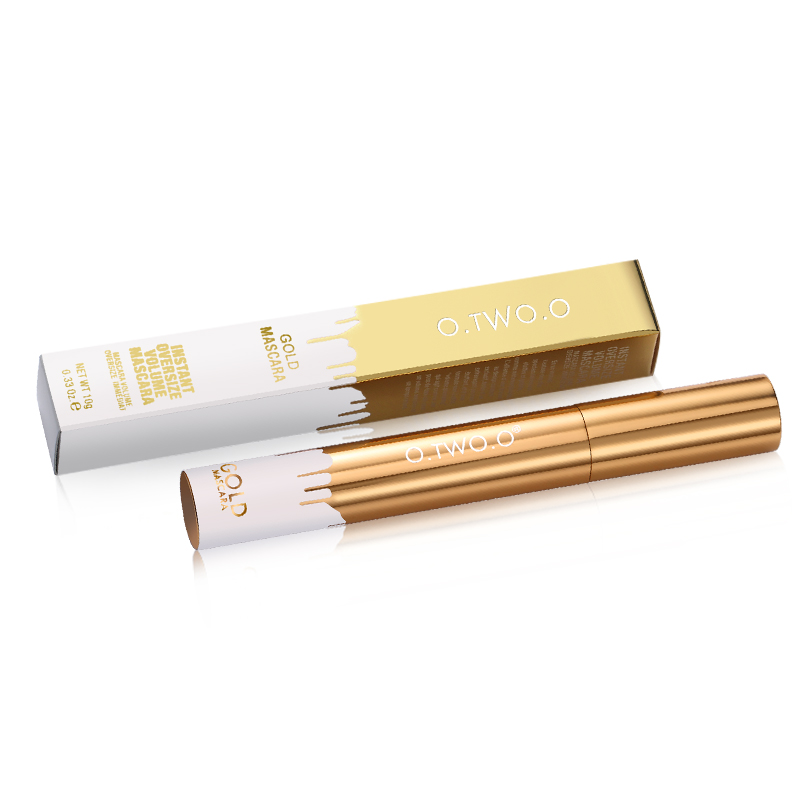 Mascara O.TWO.O Lengthening Black Lash Eyelash Extension Eye Lashes Brush Makeup Long-wearing Gold Color