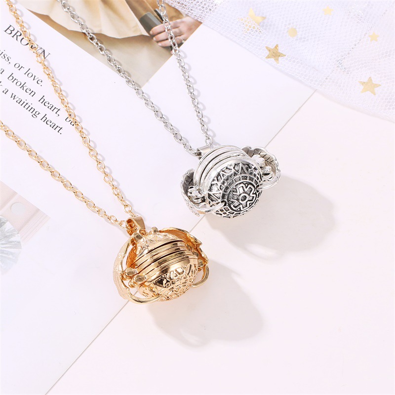 Wholesale- Magic 4 Photo Memory Necklace Antique Sliver Locket Pendants Multilayer Openable Fashion Box Necklace Jewelry