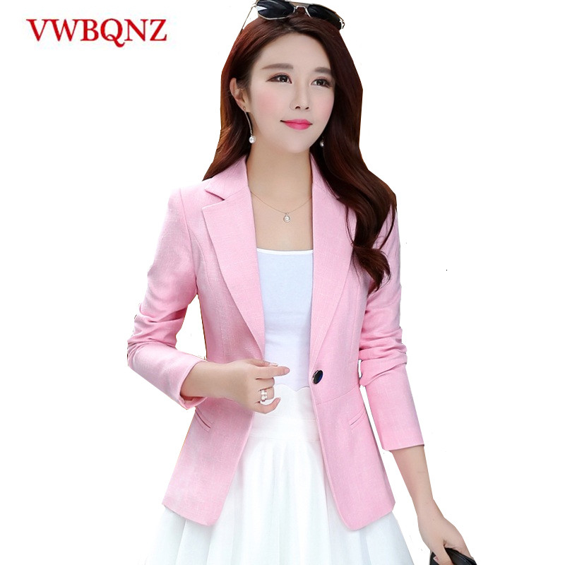 2019 New Spring Autumn Plus Size 4XL Womens Business Suits One Button Office Female Blazers Jackets Short Slim Blazer Women Suit V191128
