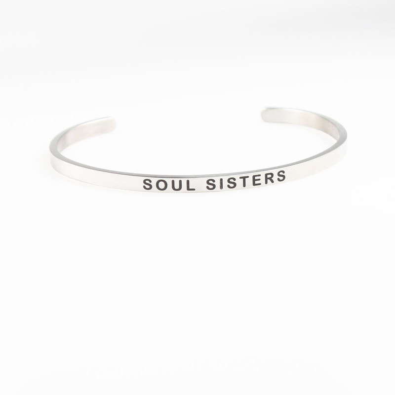 SOUL SISTERS "Personalized Friendship Bracelet Inspirational Mantra Teacher Gifts for Women Jewelry
SOUL SISTERS "Personalized Friendship Bracelet Inspirational Mantra Teacher Gifts for Women Jewelry
