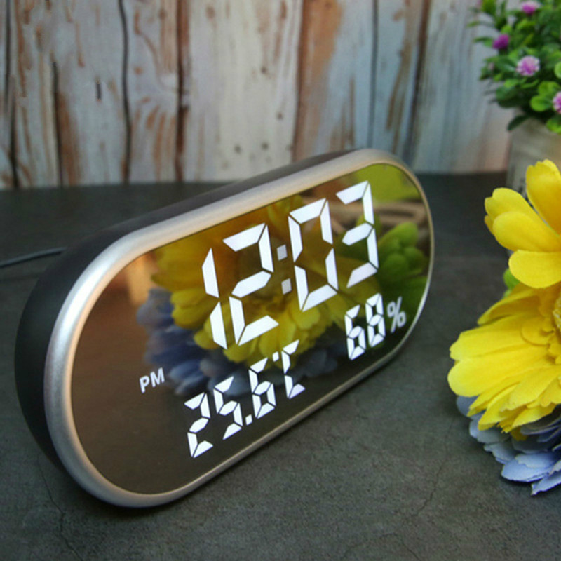 Watch Desktop Clock Mirror Digital Alarm Clock Snooze Table Clocks Temperature Display HD LED Display with Backlight electronic
Watch Desktop Clock Mirror Digital Alarm Clock Snooze Table Clocks Temperature Display HD LED Display with Backlight electronic