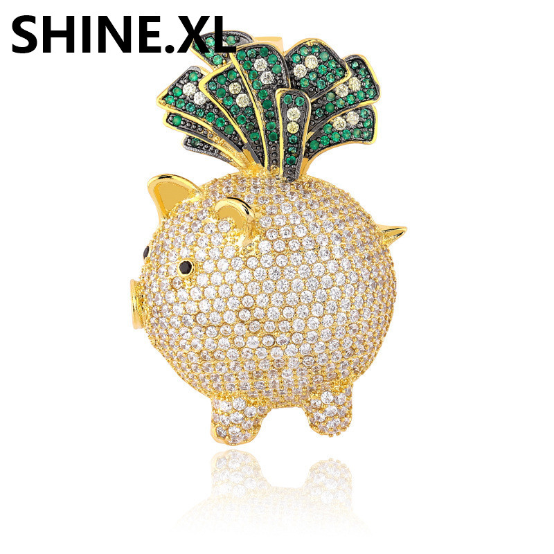 Hip Hop Iced Out Little Pig Animal Necklace Pendant Cubic Zircon With 4mm Tennis Chain Rope Chain Mens Jewelry Gift
Hip Hop Iced Out Little Pig Animal Necklace Pendant Cubic Zircon With 4mm Tennis Chain Rope Chain Mens Jewelry Gift