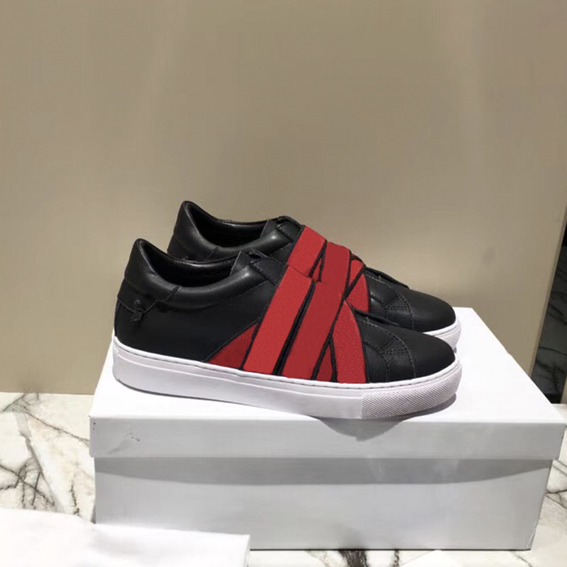 Mens Shoes Real Leather Trainers Elastic Bands 4G Webbing Leather Sneakers Paris Signature Knots Men Women Shoes with BOX US4-11, Black
Mens Shoes Real Leather Trainers Elastic Bands 4G Webbing Leather Sneakers Paris Signature Knots Men Women Shoes with BOX US4-11, Black