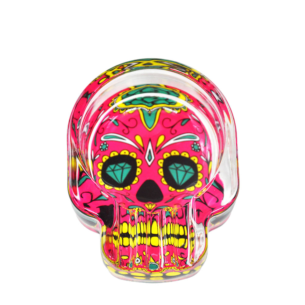 Premium Handmade Sugar Skull Glass Ashtray Three Cigarette Ash Holder 62MM Cigarette Ashtray Smoking Day of The Dead Glass Cigar Ashtray
Premium Handmade Sugar Skull Glass Ashtray Three Cigarette Ash Holder 62MM Cigarette Ashtray Smoking Day of The Dead Glass Cigar Ashtray