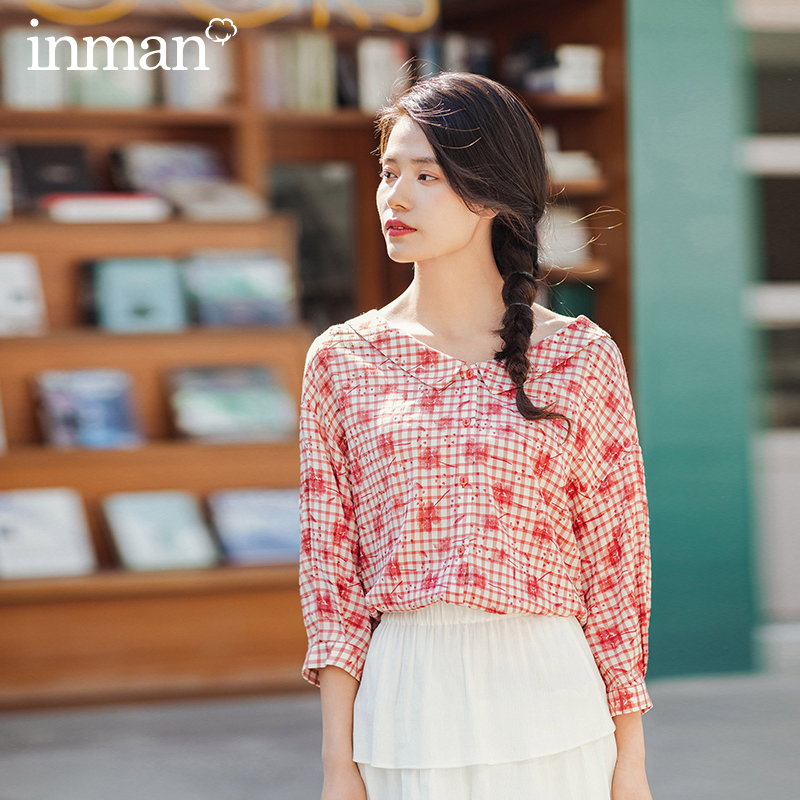INAMN 2020 Summer New Arrival Half Sleeve Vintage Plaid Sweet Print All-match Temperament Blouse, Red
INAMN 2020 Summer New Arrival Half Sleeve Vintage Plaid Sweet Print All-match Temperament Blouse, Red