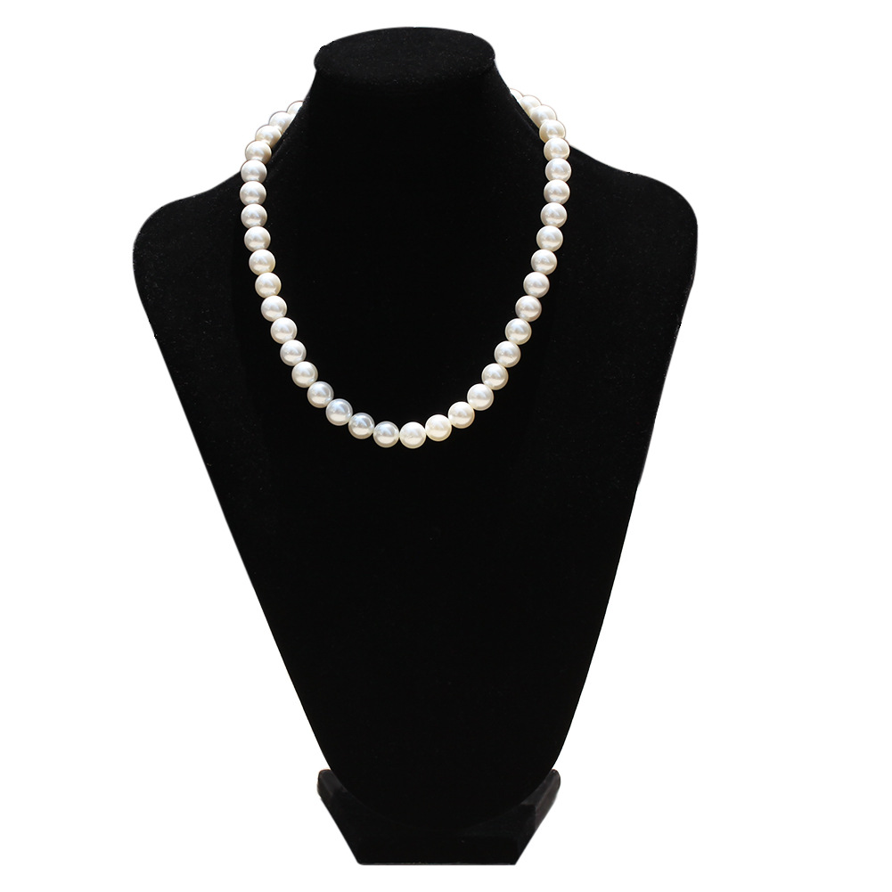 Wholesale-8-10mm Pearl Necklace Hip Hop CZ Stone Bling Iced Out Pendants Necklace with Pearl Beaded Link Chain for Men Rapper Jewelry