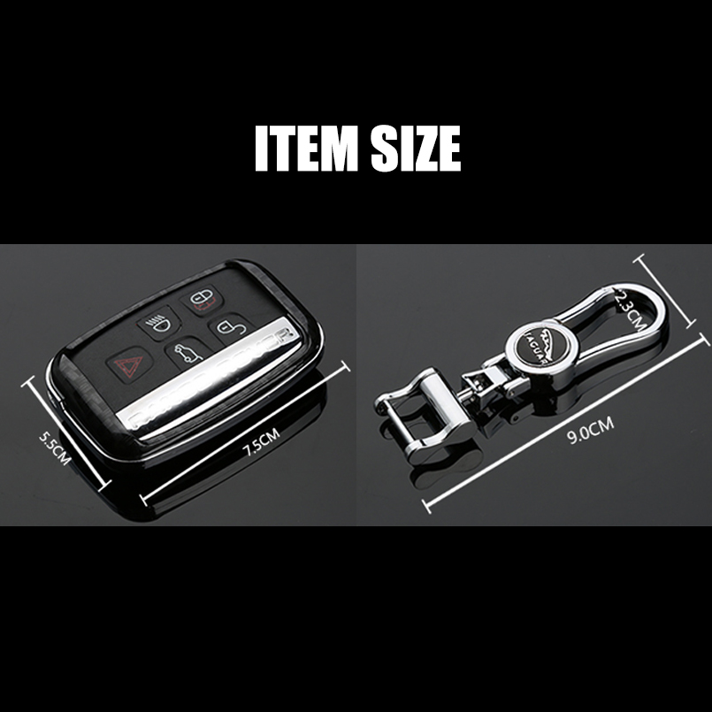 2025 new For Jaguar XE XF XJ FPACE Carbon Fiber Style Car Remote Key Shell Fob Case Cover with Metal KeyChain7180368 Free shipping