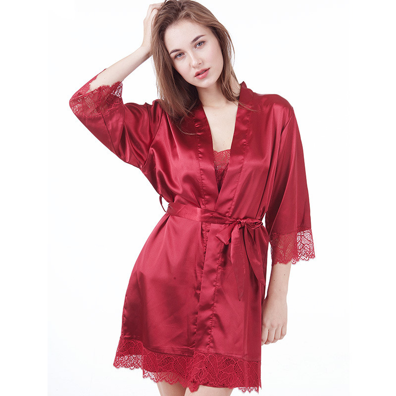 Ladies nightgown plus size morning gown simulation silk nightgown bathrobe home service sexy robe pajamas robe
Ladies nightgown plus size morning gown simulation silk nightgown bathrobe home service sexy robe pajamas robe