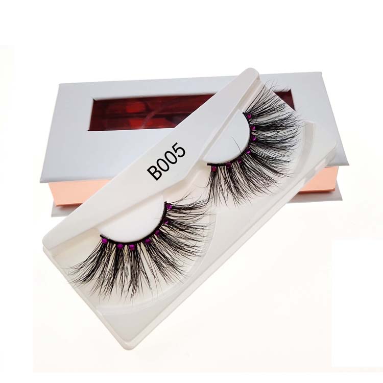 High Quality 25mm Mink Lashes Handmade Shimmery 3D/5D Mink Eyelashes Natural Fluffy 3D Mink Lashes Makeup Eyelash Extension False Eyelashes