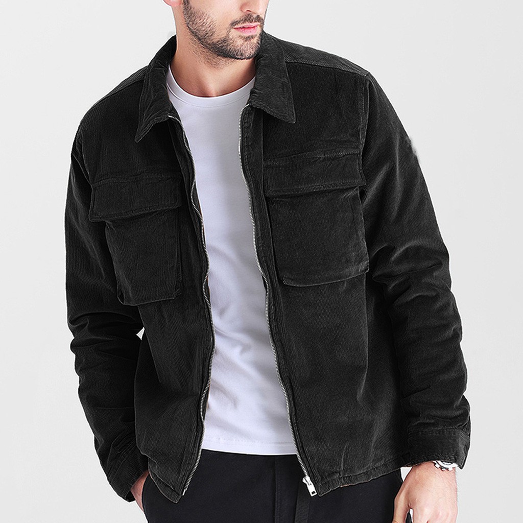 Corduroy Vintage Jacket Men Fashion Casual Men' Jackets Autumn Hi-Street Washed Streetwear Coat Male Long Sleeve Plus Size Coat, Black
Corduroy Vintage Jacket Men Fashion Casual Men' Jackets Autumn Hi-Street Washed Streetwear Coat Male Long Sleeve Plus Size Coat, Black