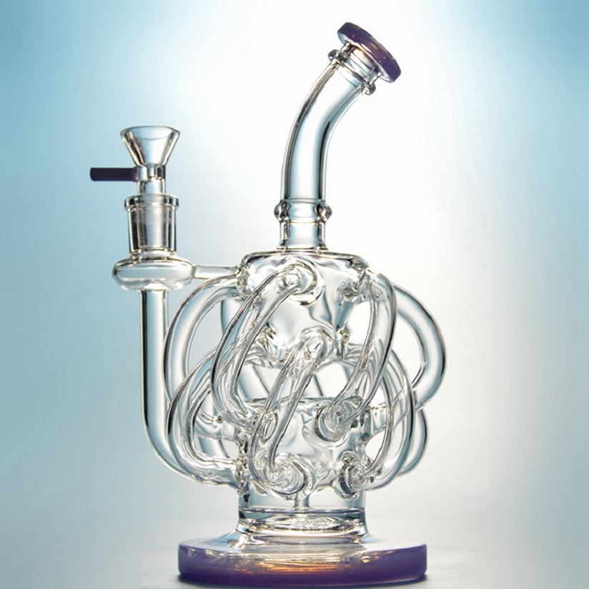 Vortex Recycler Bong Dab Oil Rigs Glass Water Pipes With 12 Reccyler Glass Tube 14.5mm Joint Purple Glass Water Pipe XL137
Vortex Recycler Bong Dab Oil Rigs Glass Water Pipes With 12 Reccyler Glass Tube 14.5mm Joint Purple Glass Water Pipe XL137