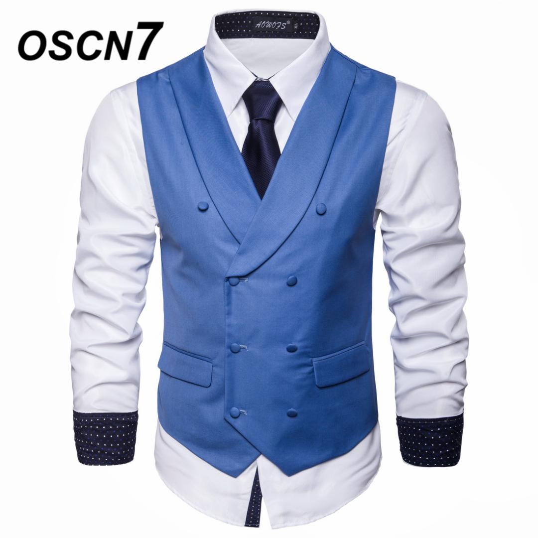OSCN7 Shawl Lapel Slim Fit Suit Vest Mens 2019 New Business Casual Plain Double-breasted Flip Pocket Waistcoat Men MJ003, Black
OSCN7 Shawl Lapel Slim Fit Suit Vest Mens 2019 New Business Casual Plain Double-breasted Flip Pocket Waistcoat Men MJ003, Black