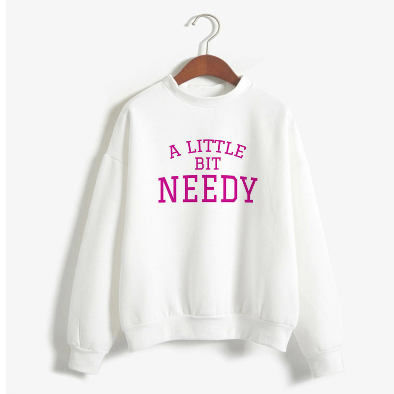 Hoodies A Little Bit Needy Sweatshirt Thank U Next Crewneck Sweatshirts Lyrics Women Tops