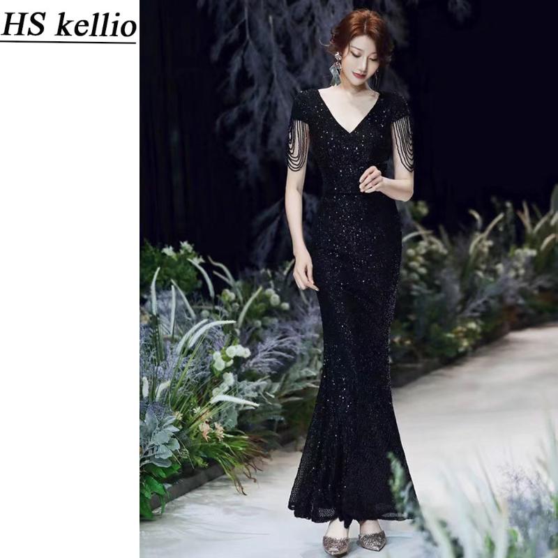 Celebrity-Dress Evening Black Sequined Party Dresses Mermaid Gown Formal Short Sleeves
Celebrity-Dress Evening Black Sequined Party Dresses Mermaid Gown Formal Short Sleeves