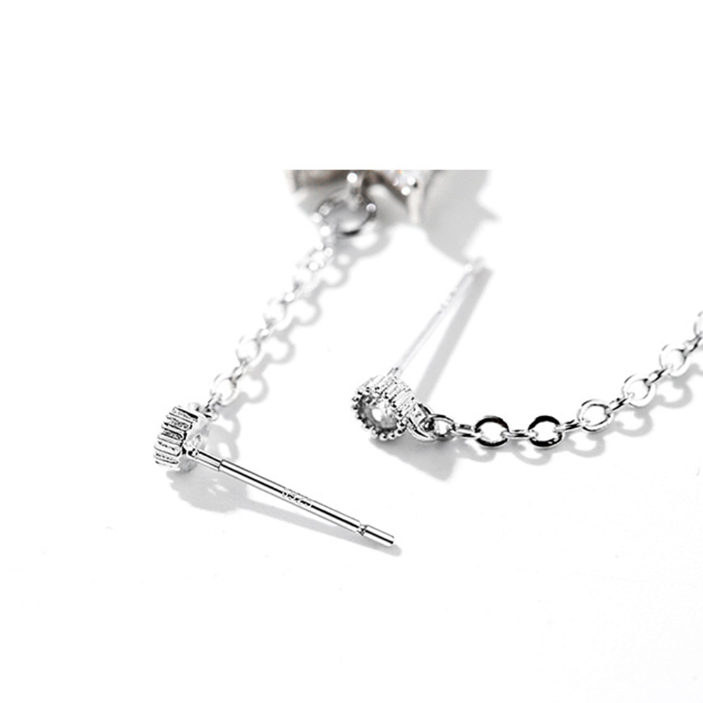 Fashion-Cats and Bones Asymmetrical Silvery Dangle Earrings for Women Korean Fashion Jewelry Bijou Party Gift Dropshipping