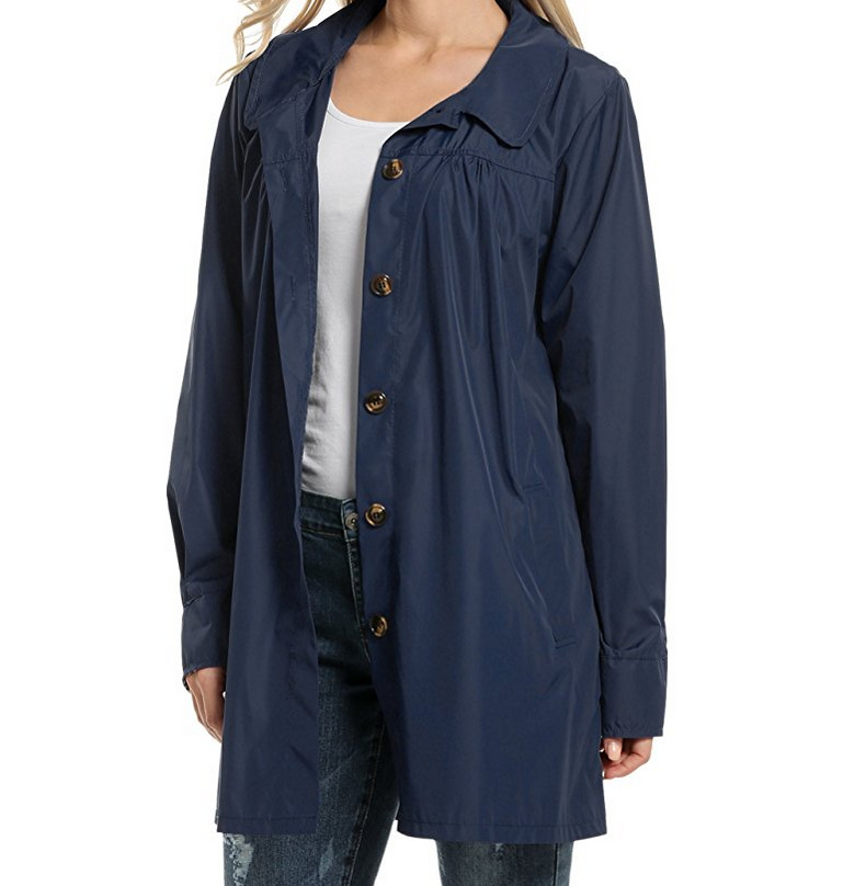 Fall Women Long Sleeve Turn-down Rain Coat Collar Long Waterproof Jacket Lightweight Casual Plus Size Jacket, Black
Fall Women Long Sleeve Turn-down Rain Coat Collar Long Waterproof Jacket Lightweight Casual Plus Size Jacket, Black