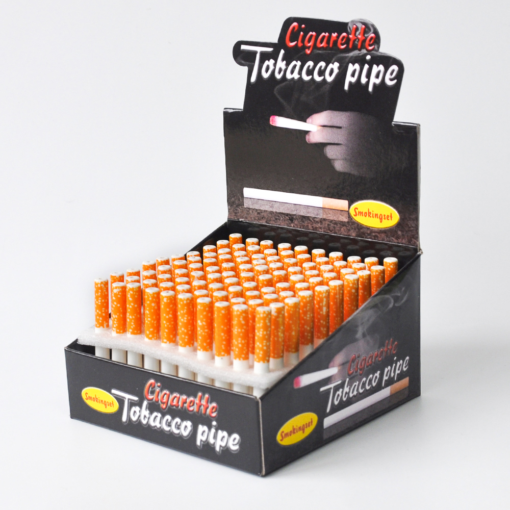 Ceramic Cigarette Hitter Pipe Yellow Filter Color100pcs/box Cigarette Shape Tobacco Pipe One Hitter Bat Metal Smoking Pipes.
Ceramic Cigarette Hitter Pipe Yellow Filter Color100pcs/box Cigarette Shape Tobacco Pipe One Hitter Bat Metal Smoking Pipes.
