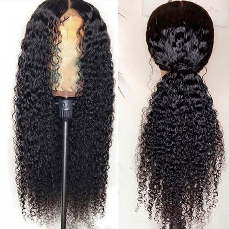 Ishow 28 30 40inch 180% 250% High Density 4*4 Human Hair Wigs Pre-Plucked Transparent Lace Closure Wig StraightKinky Curly Body Water Loose Deep for W