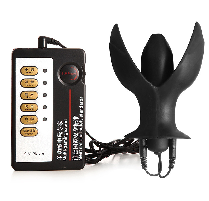 Electric Shock Anal Plug Vibrator Electro Butt Plug Silicone Anal Dilator Electric Massager E-stim Sex Toy For Unisex Y200422