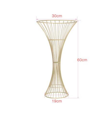 Extraordinary Wedding Trumpet Shape Gold/White Metal Flower Stand Road Lead For Wedding Party Banquet Home Decoration Usage