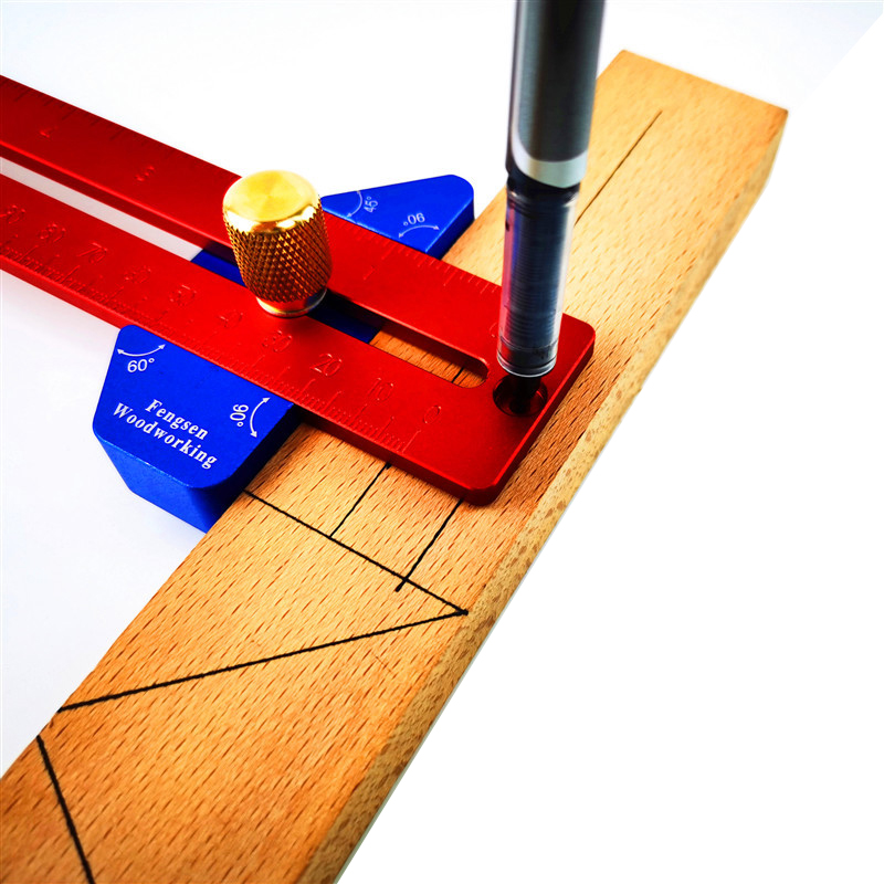 Aluminum Alloy 200/300/400mm Scale Measure Scribing Ruler Woodworking T-type Hole Ruler Marking Tool
Aluminum Alloy 200/300/400mm Scale Measure Scribing Ruler Woodworking T-type Hole Ruler Marking Tool