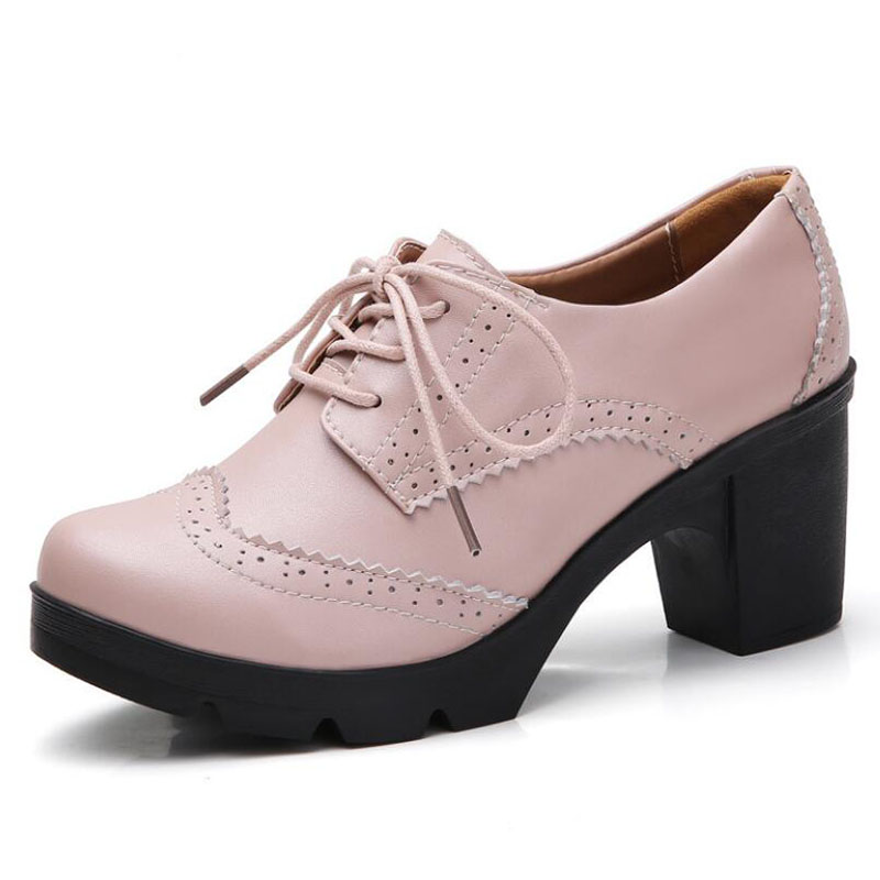New Women Pumps Bullock Shoes Genuine Leather Round Toe Lace-Up 7cm Thick High Heel Shallow Solid Casual Female Shoes Big Size43, Black 766
New Women Pumps Bullock Shoes Genuine Leather Round Toe Lace-Up 7cm Thick High Heel Shallow Solid Casual Female Shoes Big Size43, Black 766