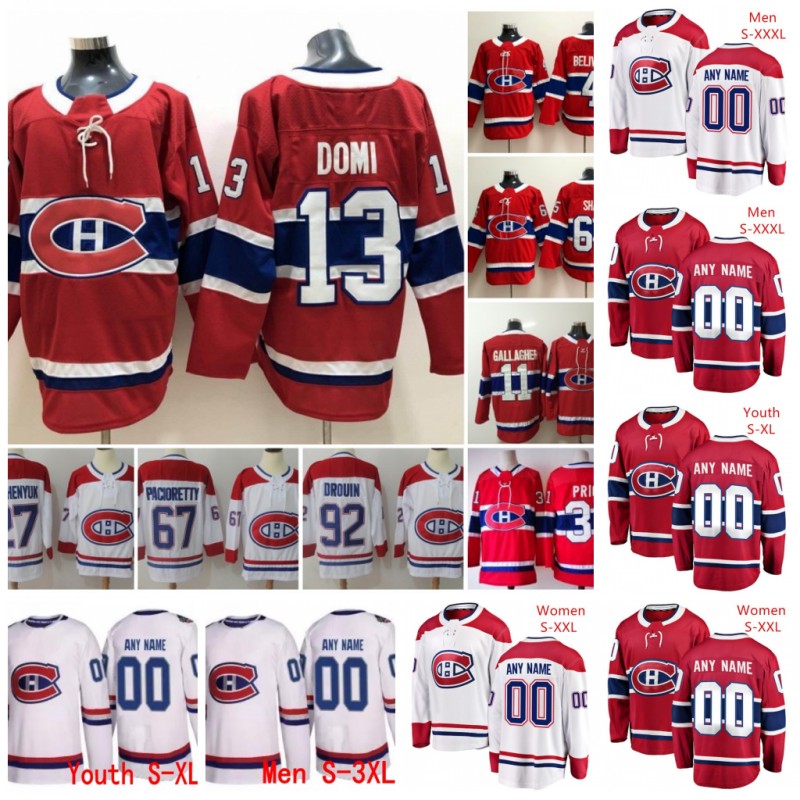 Custom Montreal Canadiens Red White Jersey Any Number Name men women youth kid Blue #13 Cole Caufield Domi 15 Kotkaniemi Danault Tatar Price, As
Custom Montreal Canadiens Red White Jersey Any Number Name men women youth kid Blue #13 Cole Caufield Domi 15 Kotkaniemi Danault Tatar Price, As