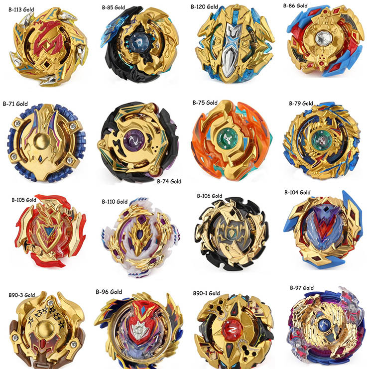 16models Gold Series Beyblade Burst B-120 B-121 B-122 B-125 B-127 2019 Metal Fusion Toupie Bayblade Burst With kid Bey Blade Blades Toys
16models Gold Series Beyblade Burst B-120 B-121 B-122 B-125 B-127 2019 Metal Fusion Toupie Bayblade Burst With kid Bey Blade Blades Toys