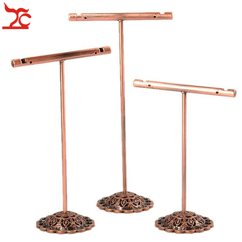 3Pcs/Set Portable Earring Jewelry Display Rack Metal Earring Stud Necklace Organizer Ornament T Bar Hanger Showcase Holder Stand от DHgate WW