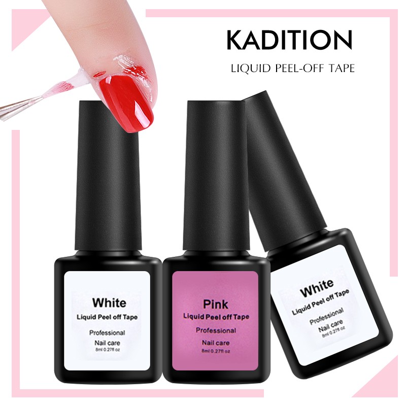 KADITION Peel Off Base Coat White Nails Design Liquid Nail Art Glue Tool Easy Clean Tops Base Coat Defender Care Primer Gel Tape, 62pink
KADITION Peel Off Base Coat White Nails Design Liquid Nail Art Glue Tool Easy Clean Tops Base Coat Defender Care Primer Gel Tape, 62pink