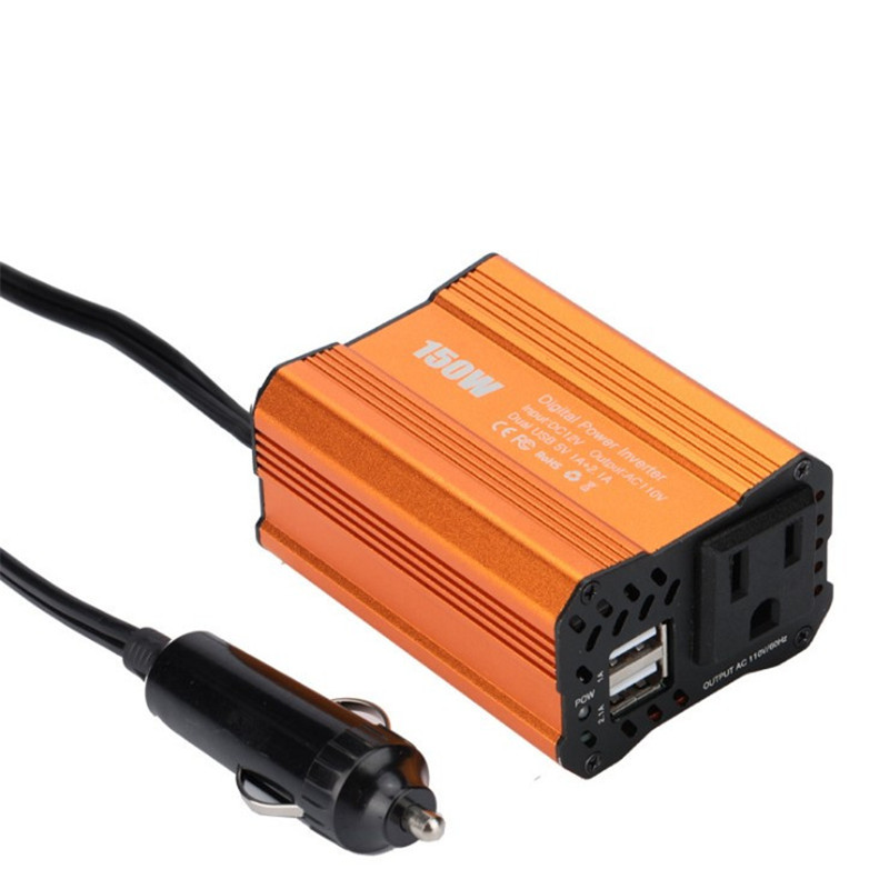 150W Car Power Inverter inversor DC 12V To AC 110V/220V 2.1A Dual USB Ports Car Charger Adapter