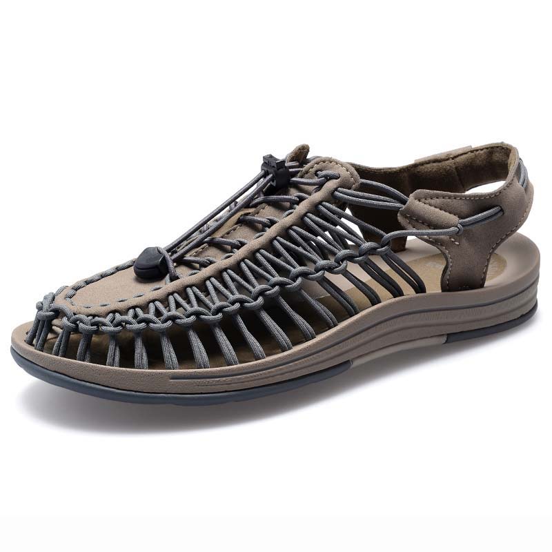 Male Handmade Weave Seaside Beach Man Elastic Sandals Summer Sandals Men Shoes Design Bohemia Sandals Comfortable Casual Shoes, Grey
Male Handmade Weave Seaside Beach Man Elastic Sandals Summer Sandals Men Shoes Design Bohemia Sandals Comfortable Casual Shoes, Grey