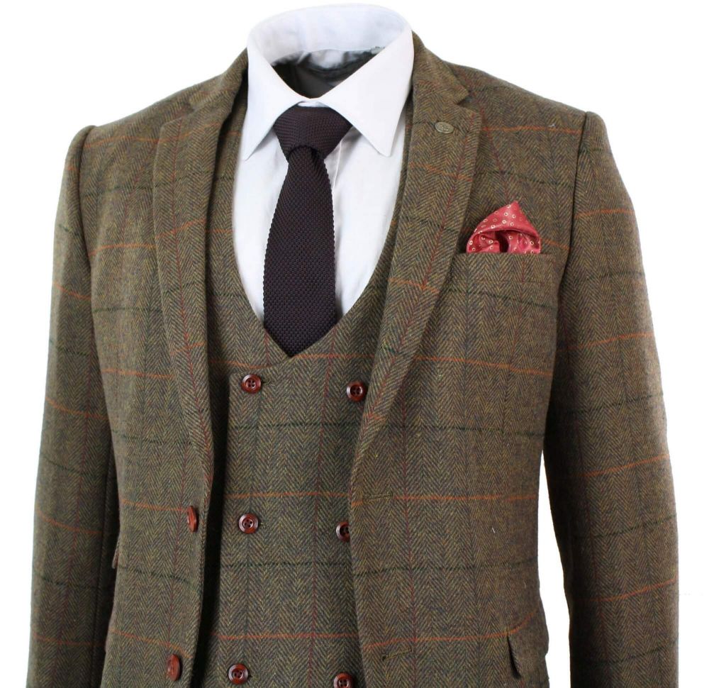 Mens 3 Piece Herringbone Brown Tan Wine Check Suit Tailored Fit Double Breast Vintage Wool Fit Peaky Blinders Slim Fit Wedding Tuxedos, Same as image
Mens 3 Piece Herringbone Brown Tan Wine Check Suit Tailored Fit Double Breast Vintage Wool Fit Peaky Blinders Slim Fit Wedding Tuxedos, Same as image