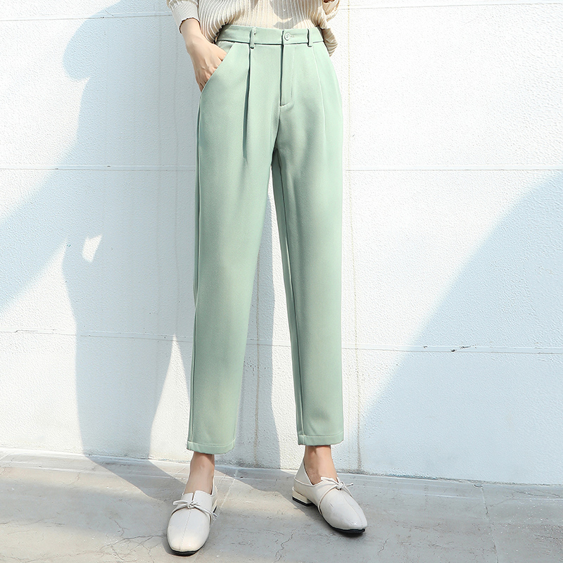 2020 Spring Harem For Women New Casual Loose Straight Female Autumn Wear Lady Pants Plus Size Ladies Trousers, Light green 
2020 Spring Harem For Women New Casual Loose Straight Female Autumn Wear Lady Pants Plus Size Ladies Trousers, Light green