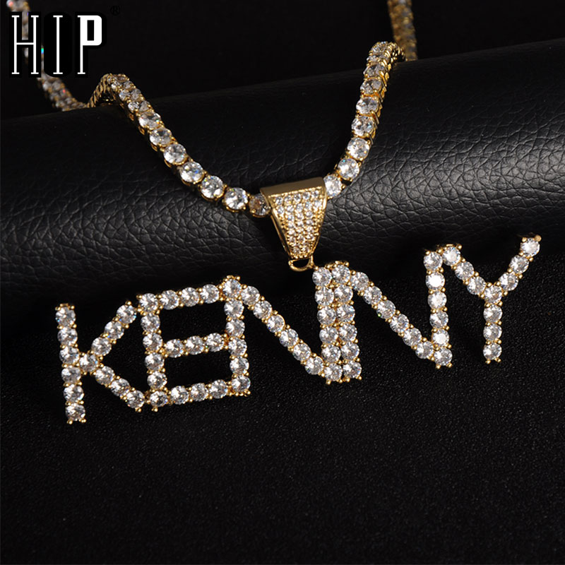 Hip Hop Iced Out Tennis Letters Custom Name Zircon Chain Pendants & Necklaces For Men Jewelry With Gold Silver Tennis Chain
Hip Hop Iced Out Tennis Letters Custom Name Zircon Chain Pendants & Necklaces For Men Jewelry With Gold Silver Tennis Chain