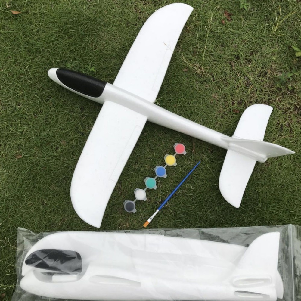 48Cm White Color Cartoon Hand Throwing Foam Aircraft DIY Painting Flying Plane Manual Circling Glider For Kids Boy Girl Wholesale
48Cm White Color Cartoon Hand Throwing Foam Aircraft DIY Painting Flying Plane Manual Circling Glider For Kids Boy Girl Wholesale