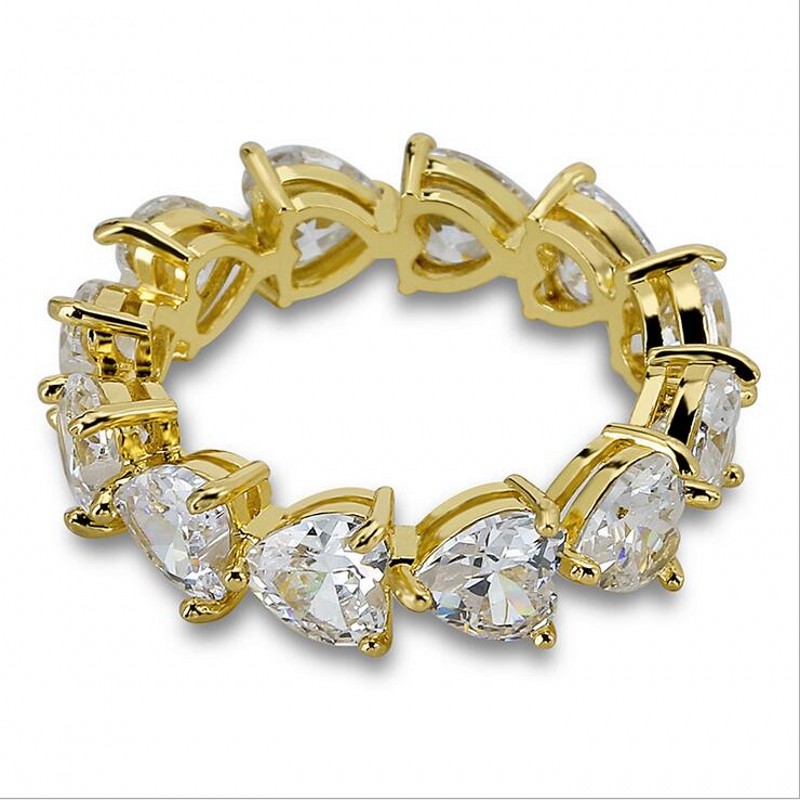 Stunning Vintage Topaz Bridal Ring: Sterg Sier & Gold Fill, Eternity Wedding Band