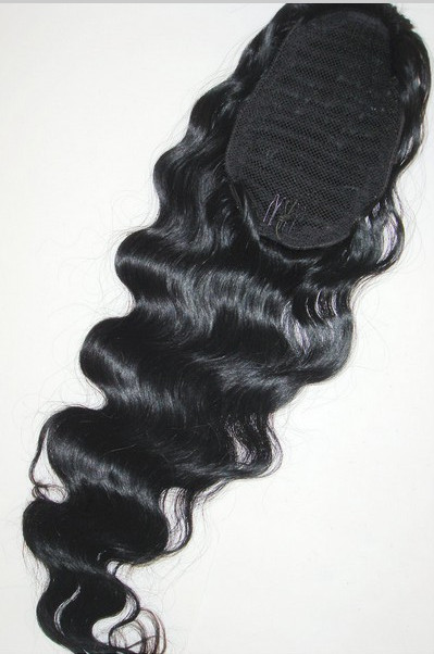 140g natural ponytail women hair extension clip in Body wave drawstring human hair brazilian remy hair 8A Grade