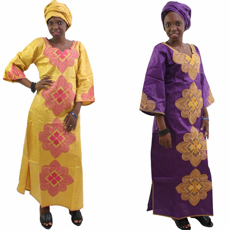 H&D New Fashion African bazin riche dress for women Cotton 100% head wrap head scarf Lady Long Dress S2427
H&D New Fashion African bazin riche dress for women Cotton 100% head wrap head scarf Lady Long Dress S2427