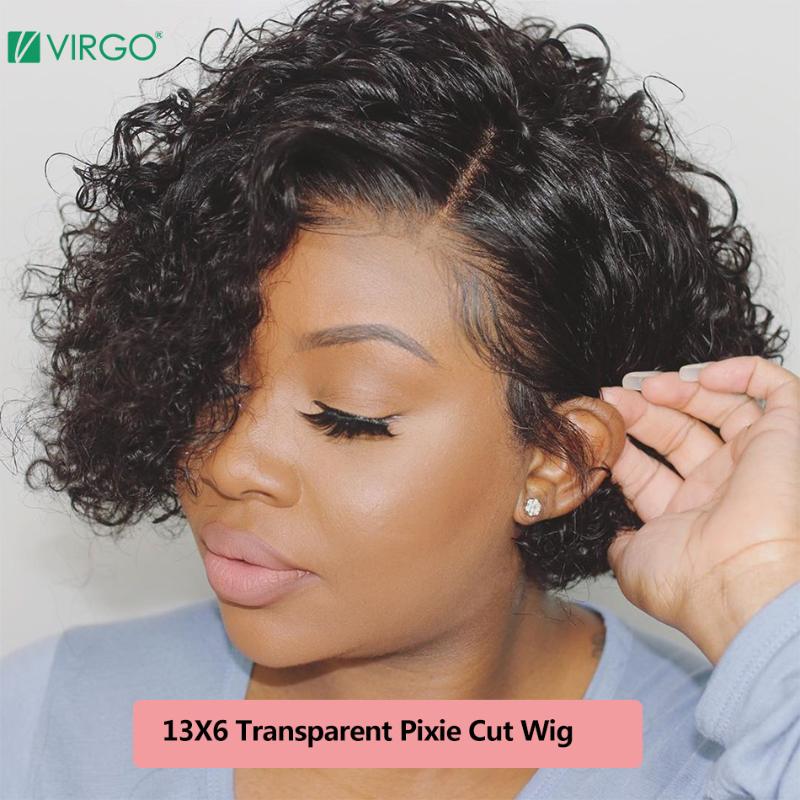 Virgo 13X6 HD Transparent Lace Wig Curly Bob Lace Front Human Hair Wigs For Women Pre Plucked Short Bob Wig Pixie Cut, As pic
Virgo 13X6 HD Transparent Lace Wig Curly Bob Lace Front Human Hair Wigs For Women Pre Plucked Short Bob Wig Pixie Cut, As pic