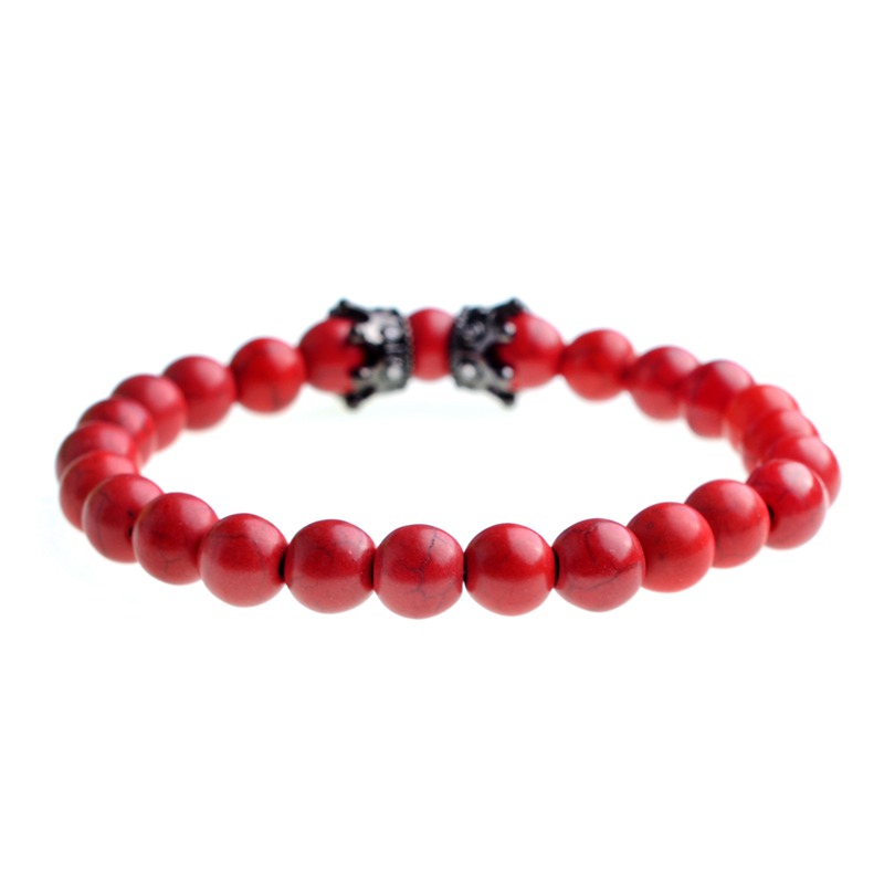 Double Crown Bracelet Beads Bracelet King Queen Luxury Charm Couple Jewelry Christmas Gift Lady Men