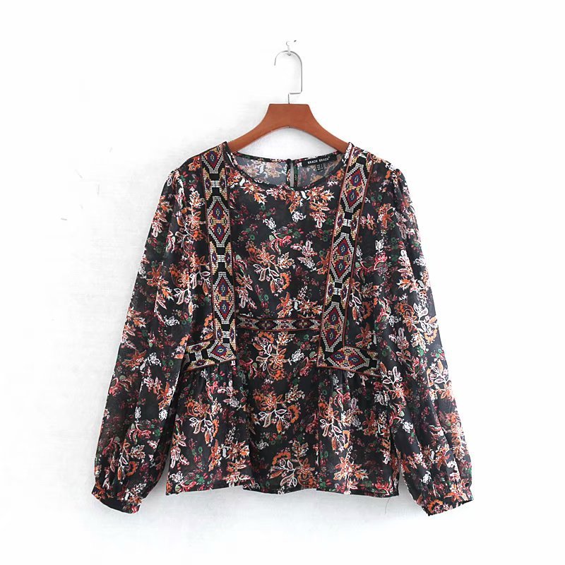 Hot sale CC48-9095 European and American fashion embroidered shirts with flower printing, See chart
Hot sale CC48-9095 European and American fashion embroidered shirts with flower printing, See chart