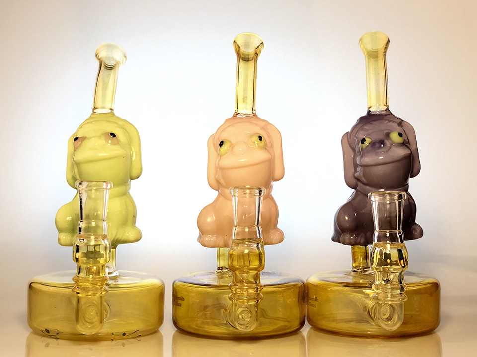 SLYME DAWG, a funny trippy fumed cartoon dog water pipe glass bong oil rig filter beaker
SLYME DAWG, a funny trippy fumed cartoon dog water pipe glass bong oil rig filter beaker