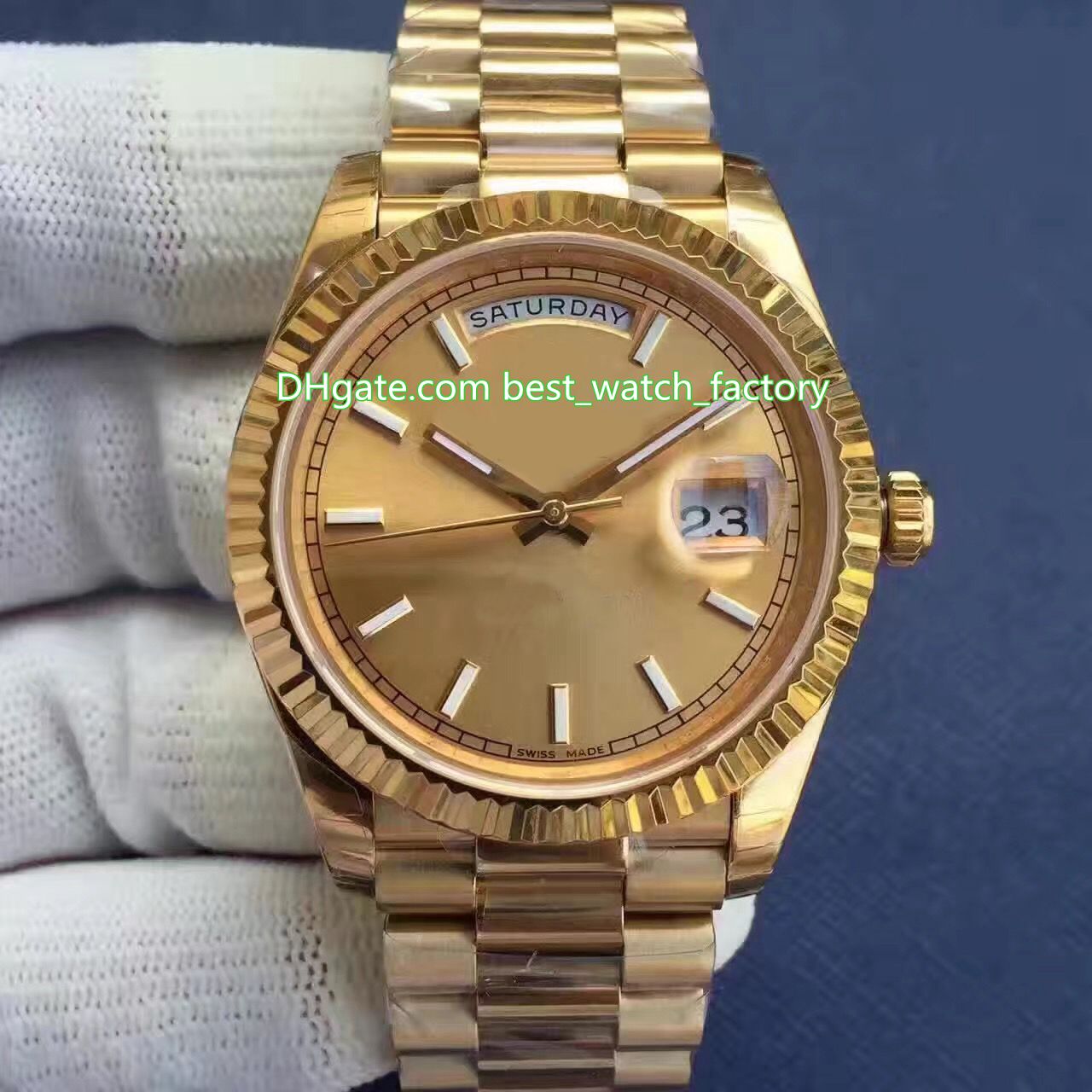 3 Color Best Quality EW Maker V2 40mm Day-Date 218399 228238 President 18K Yellow Gold Swiss CAL.3255 Movement Automatic Mens Watch Watches
3 Color Best Quality EW Maker V2 40mm Day-Date 218399 228238 President 18K Yellow Gold Swiss CAL.3255 Movement Automatic Mens Watch Watches