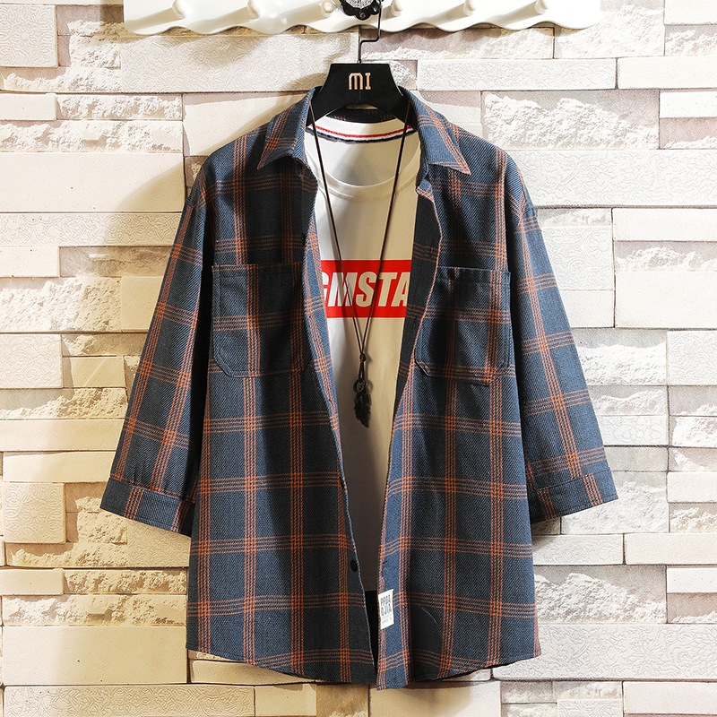 2019 Fashion Plaid Men's Striped Shirts Three Quarter Sleeve Casual Shirt Japan Shirt -4XL 5XL Plus Asian Size Blouse, Multi
2019 Fashion Plaid Men's Striped Shirts Three Quarter Sleeve Casual Shirt Japan Shirt -4XL 5XL Plus Asian Size Blouse, Multi