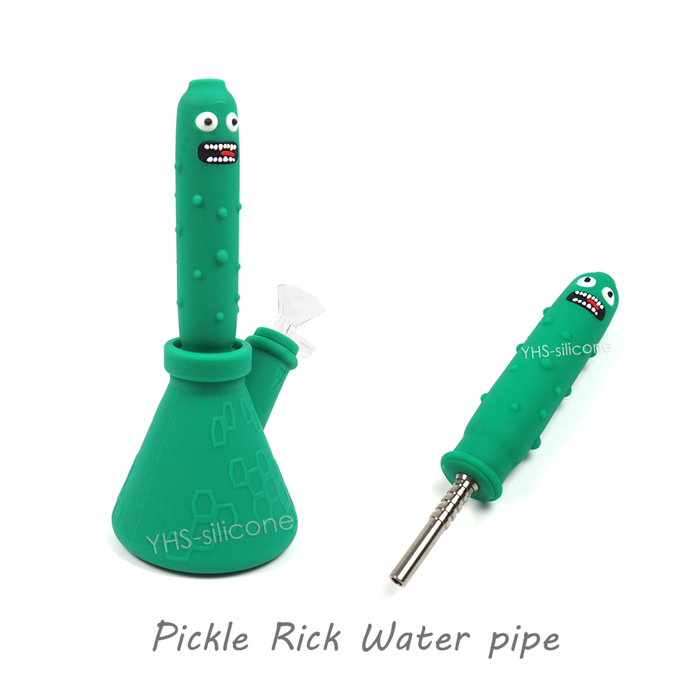 2020 cucumber silicone pipe with Titanium Pickle Smoking Pipe Multifunctional dual-purpose Tobacco Hand Pipes Smoking bongs with Glass bowl
2020 cucumber silicone pipe with Titanium Pickle Smoking Pipe Multifunctional dual-purpose Tobacco Hand Pipes Smoking bongs with Glass bowl