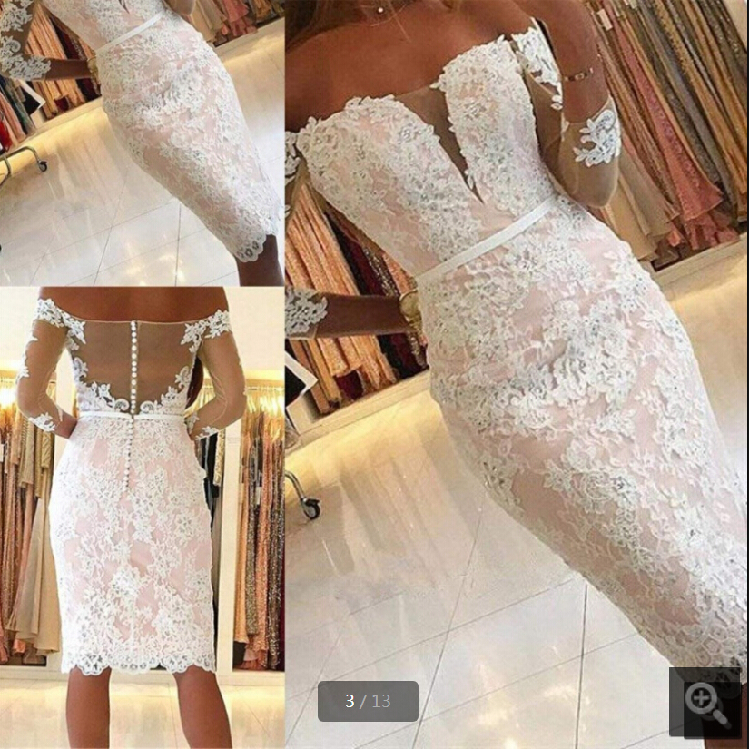 2019 Vestidos De Fiesta pink lace short sheath prom dress off the shoulder long sleeve petite prom gowns informal cocktail prom dresses, Green
2019 Vestidos De Fiesta pink lace short sheath prom dress off the shoulder long sleeve petite prom gowns informal cocktail prom dresses, Green