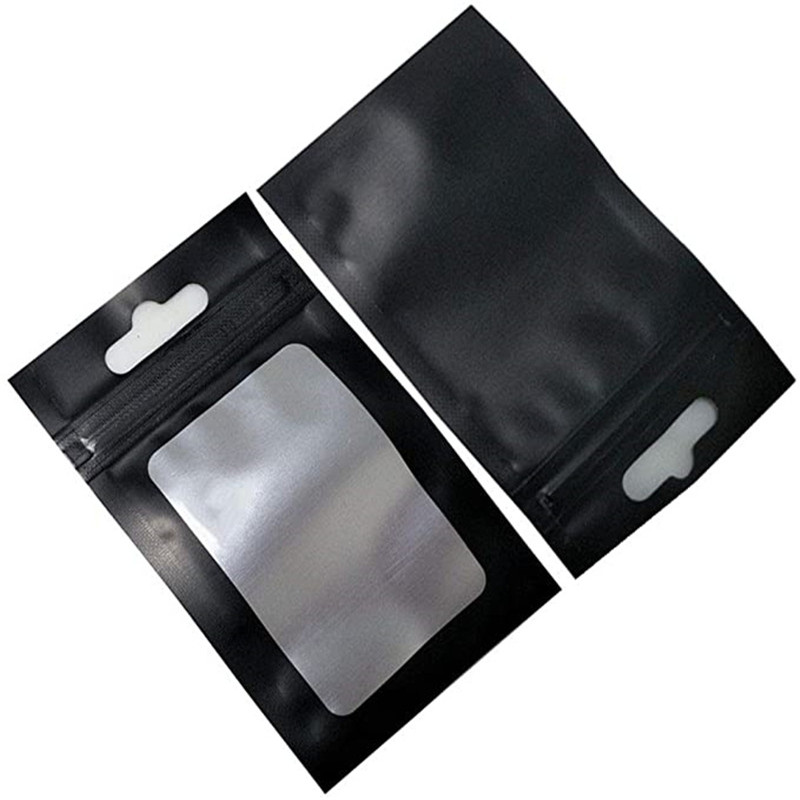 100 Pieces Resealable Smell Proof Bag Aluminum Foil Sample Bags with Window Pouch for Food