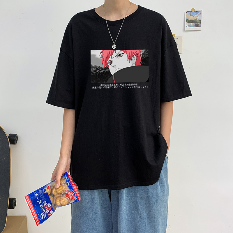 Anime Naruto Sasori T-shirt Short Sleeve Harajuku T Shirt for Men Women Ulzzang Clothes Hip Hop Tshirt Male Streetwear Tee Tops, Black
Anime Naruto Sasori T-shirt Short Sleeve Harajuku T Shirt for Men Women Ulzzang Clothes Hip Hop Tshirt Male Streetwear Tee Tops, Black