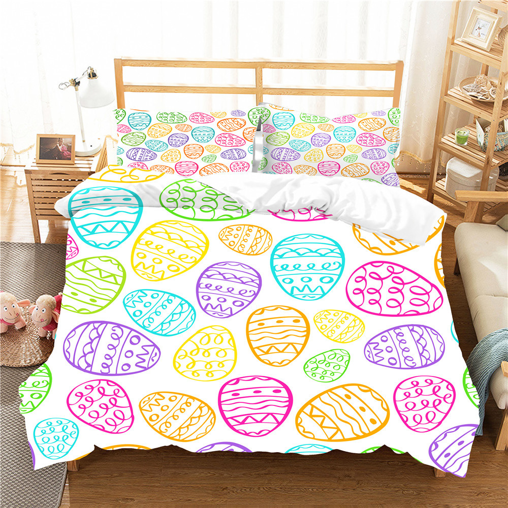 Comforter Bedding Sets Easter Egg Pattern Bed Linens Home Textiles with Pillowcases Bedroom Coverlet King Couple Size for Kids
Comforter Bedding Sets Easter Egg Pattern Bed Linens Home Textiles with Pillowcases Bedroom Coverlet King Couple Size for Kids